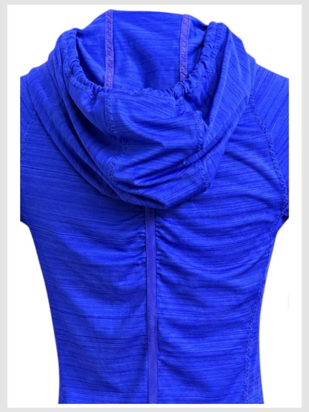 Athleta Pacifica Illume Hoodie Royal Blue Thumbholes 1/2 Zip S - Picture 5 of 8
